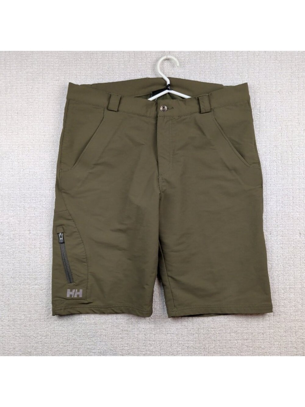 Helly Hansen Hiking Shorts Nylon Stretch Military Green Gorpcore Men Sz 36 Tech
